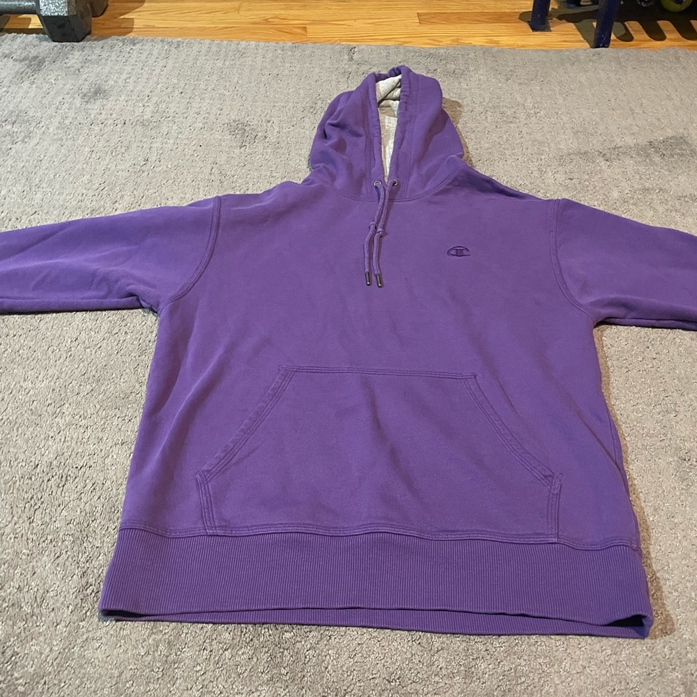 Purple Champion Mens Hoodie